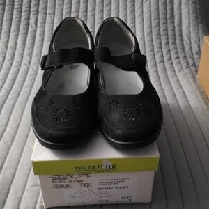 Waldlaufer Women's Black Mary Jane Shoes